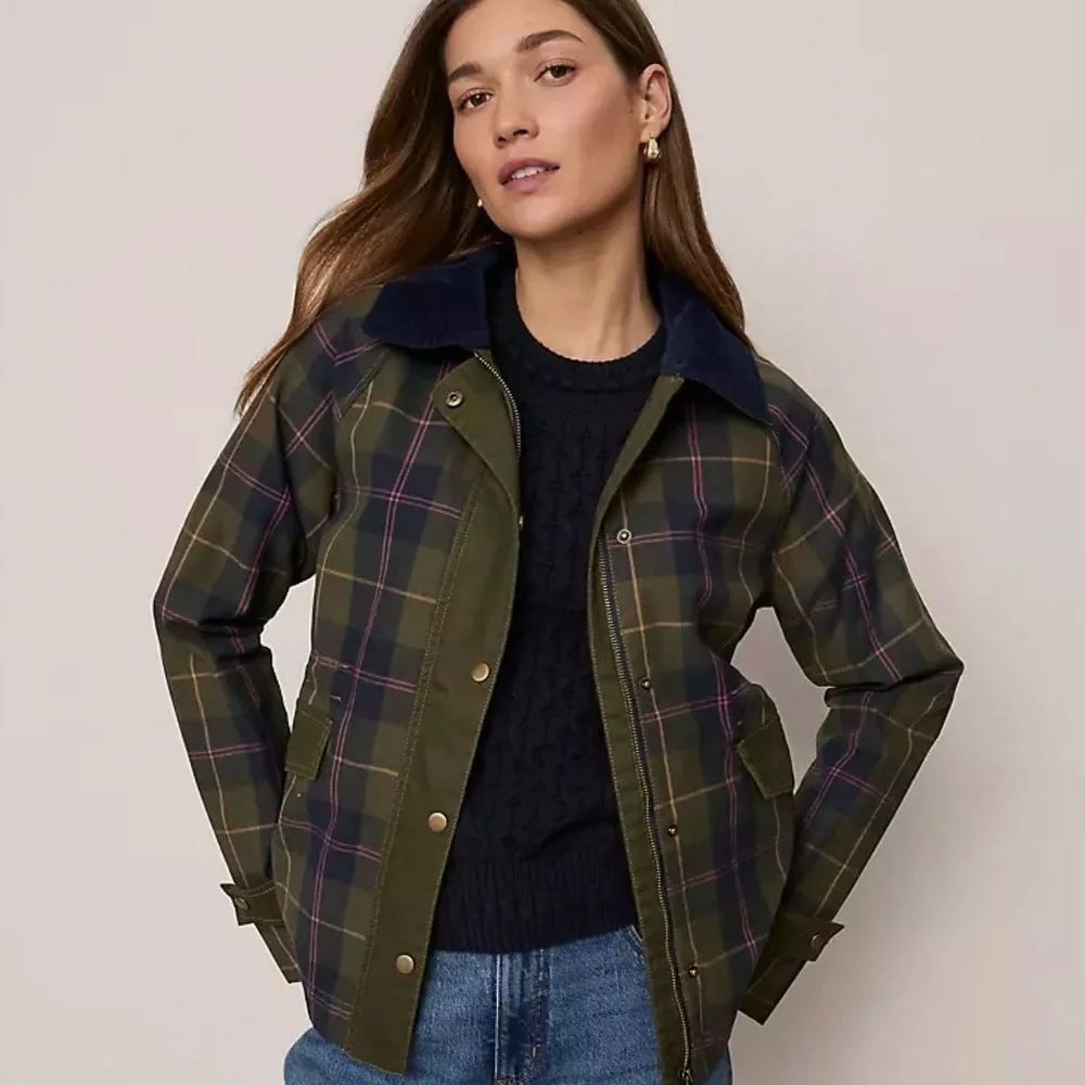 Ann Taylor Weekend Collection Plaid Collared Jacket - Picture 3 of 6